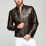 Halius Leather Jacket // Hazlenut Brown (XS)