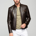Halius Leather Jacket // Hazlenut Brown (XS)
