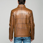 Febian Leather Jacket // Antique Brown (L)