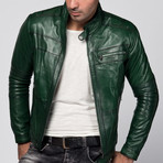 Marc Leather Jacket // Green (S)