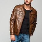 Ovid Leather Jacket // Antique Brown (S)