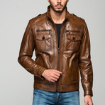 Ovid Leather Jacket // Antique Brown (L)