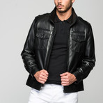 Pavle Leather Jacket // Black (XL)