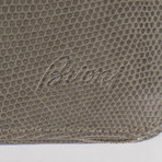 Portablocco Asphalt Lizard Leather Business Portfolio Bag // Gray
