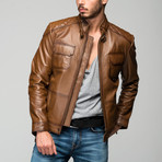 Leos Leather Jacket // Antique Brown (S)