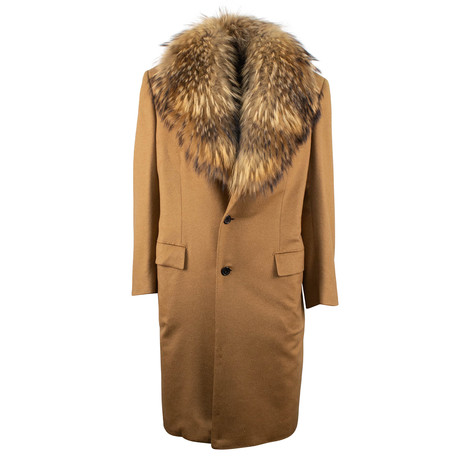 Brioni // Aniene Vicuna Blend + Mink Fur Coat // Brown (S)