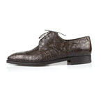 Brioni // Crocodile Leather Derby Dress Shoes // Brown (US: 9)
