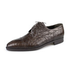 Brioni // Crocodile Leather Derby Dress Shoes // Brown (8.5)