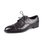 Brioni // Crocodile Leather Oxfords Dress Shoes // Brown (US: 7.5)
