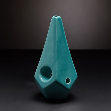 Geometric Teardrop Pipe // Peacock Green