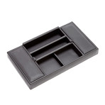 Suede Dresser Valet Tray // Black