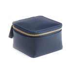 Suede Lined Trinket Case // Blue