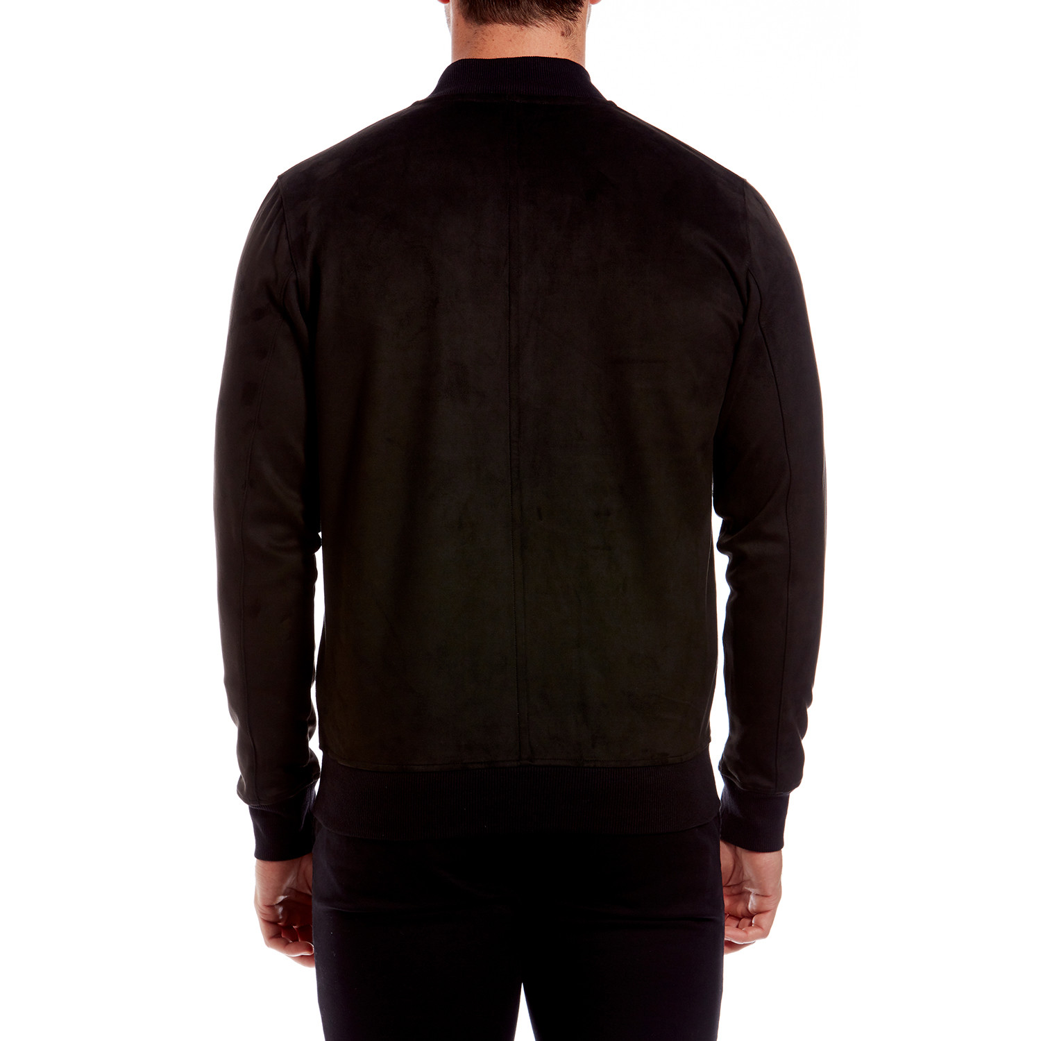 Faux Suede Bomber Jacket // Black (S) - Ben Sherman - Touch of Modern