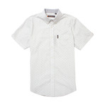 Short Sleeve Starburst Print Shirt // White (L)