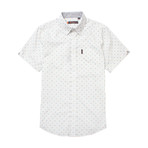 Short Sleeve Mixed Target Print Shirt // White (L)