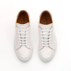 Leather Suede Sneaker // White + Pink (UK: 10)