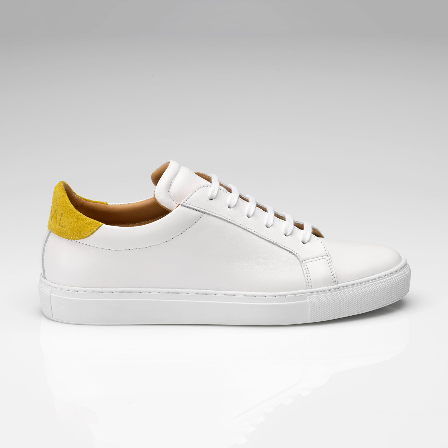 Leather Suede Sneaker // White + Yellow (UK: 7) - Goral Footwear ...
