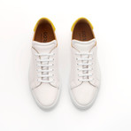 Leather Suede Sneaker // White + Yellow (UK: 12)
