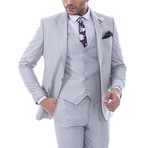 Andy 3-Piece Slim-Fit Suit // Gray (Euro: 44)