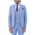 Mateo 3-Piece Slim Fit Suit // Light Blue (Euro: 50)