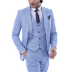 Mateo 3-Piece Slim Fit Suit // Light Blue (Euro: 54)
