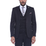Anthony 3 Piece Slim Fit Suit // Black (Euro: 54)