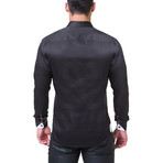 Einstein Dress Shirt // Satin Black (XL)