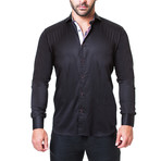 Einstein Dress Shirt // Satin Black (3XL)