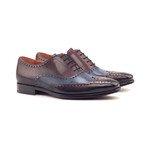 Full Brogue // Navy + Burgundy Burnished Painted Calf (US: 6)
