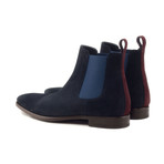 Chelsea Boot // Classic Navy + Burgundy Lux Suede (Euro: 40)