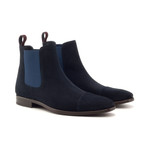 Chelsea Boot // Classic Navy + Burgundy Lux Suede (US: 6)