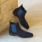 Chelsea Boot // Classic Navy + Burgundy Lux Suede (US: 6)