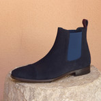 Chelsea Boot // Classic Navy + Burgundy Lux Suede (Euro: 47)