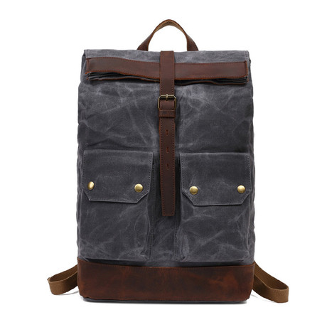 Single Buckle Backpack // Dark Gray