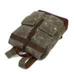 Single Buckle Backpack // Green