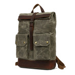 Single Buckle Backpack // Green