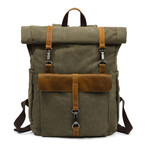 Triple Buckle Backpack // Army Green