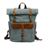Triple Buckle Backpack // Green