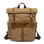 Triple Buckle Backpack // Khaki