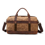 Duffel Bag With Side Zipper // Khaki