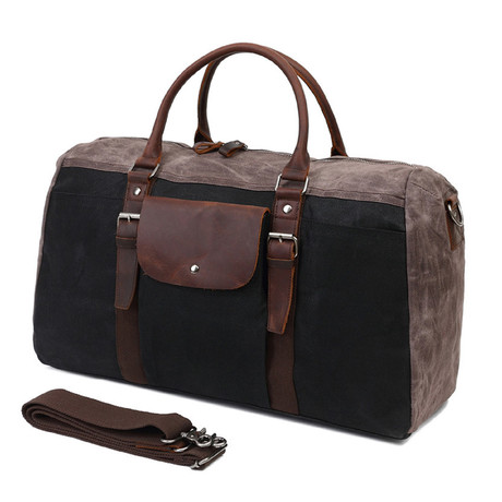 Duffel Bag With Front Pocket // Black