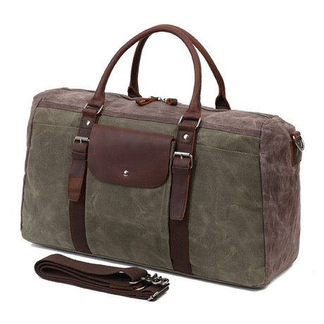 Duffel Bag With Front Pocket // Army Green