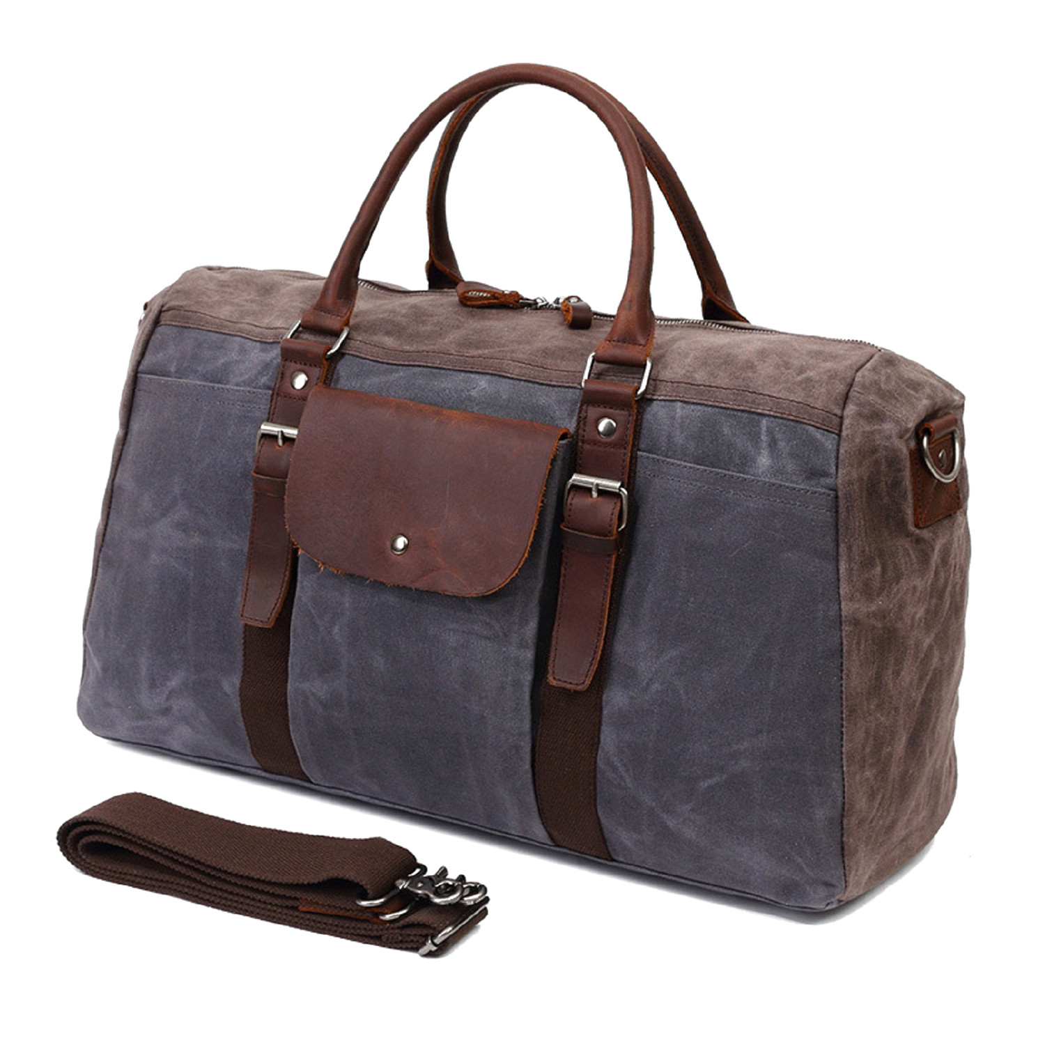 Duffel Bag With Front Pocket // Gray - OwnBag - Touch of Modern
