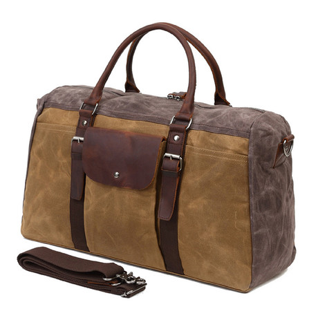 Duffel Bag With Front Pocket // Khaki