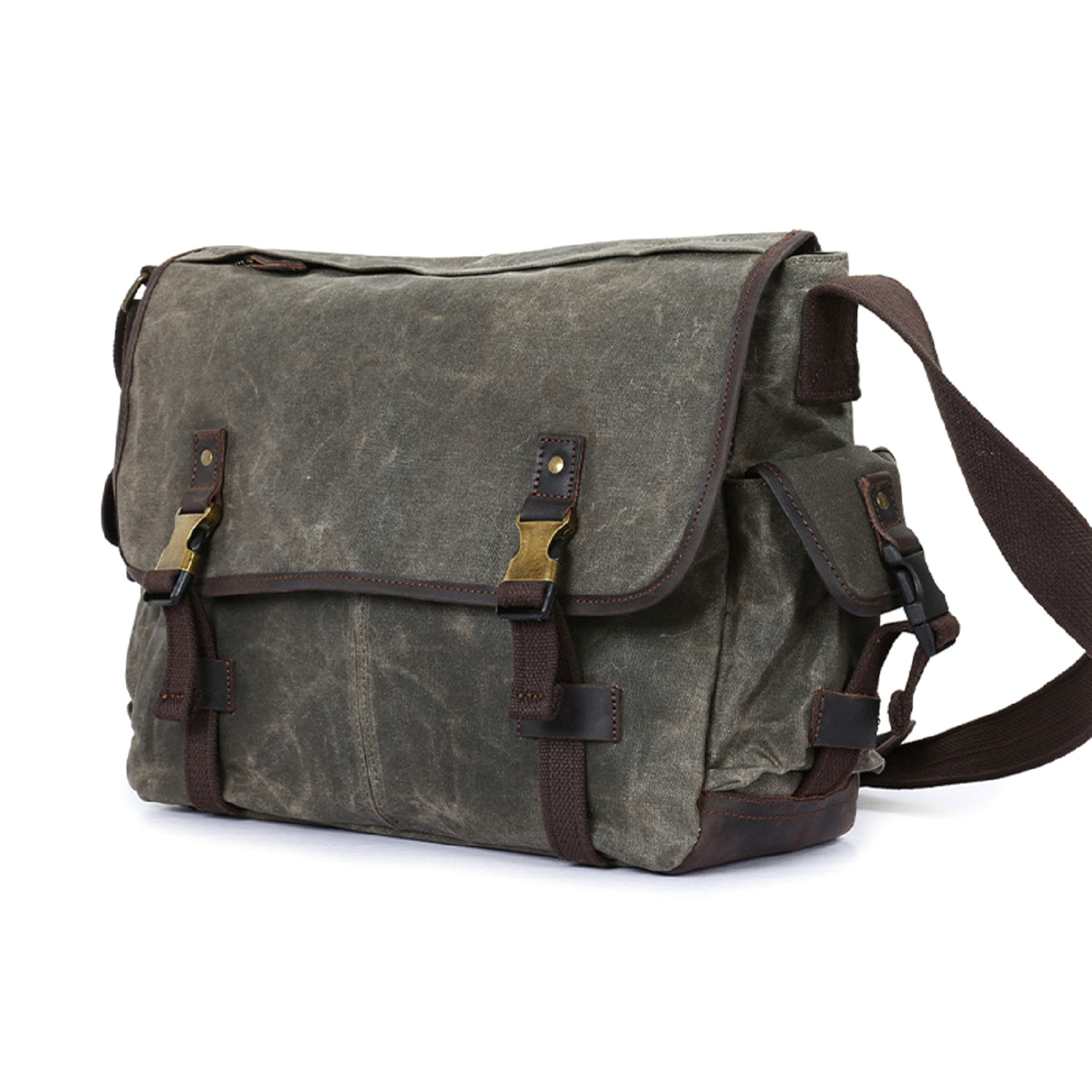 Double Buckle Messenger Bag // Green - OwnBag - Touch of Modern