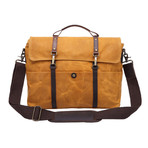 Double Thin Buckle Messenger Bag // Yellow