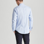 Chambray Slim Fit Contrast Placket Shirt // Sky Blue (2XL)