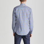 Slim Fit Check Shirt // Blue + White (S)