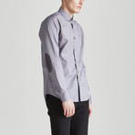 Slim Fit Contrast Placket Shirt // Gray (S)
