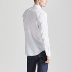Slim Fit Contrast Placket Shirt // White (L)